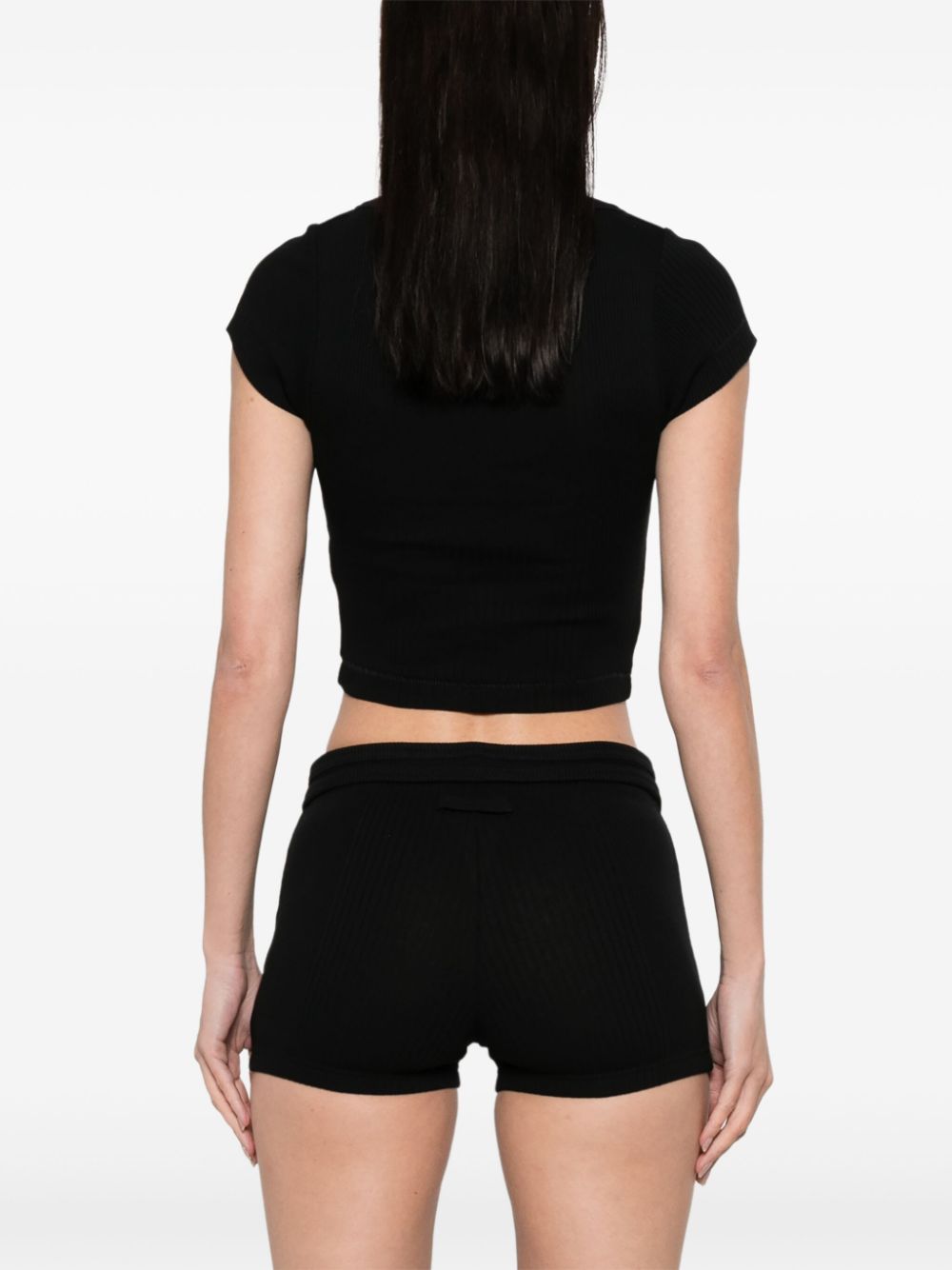 crop baby tee woman black - JEAN PAUL GAULTIER - d — 2